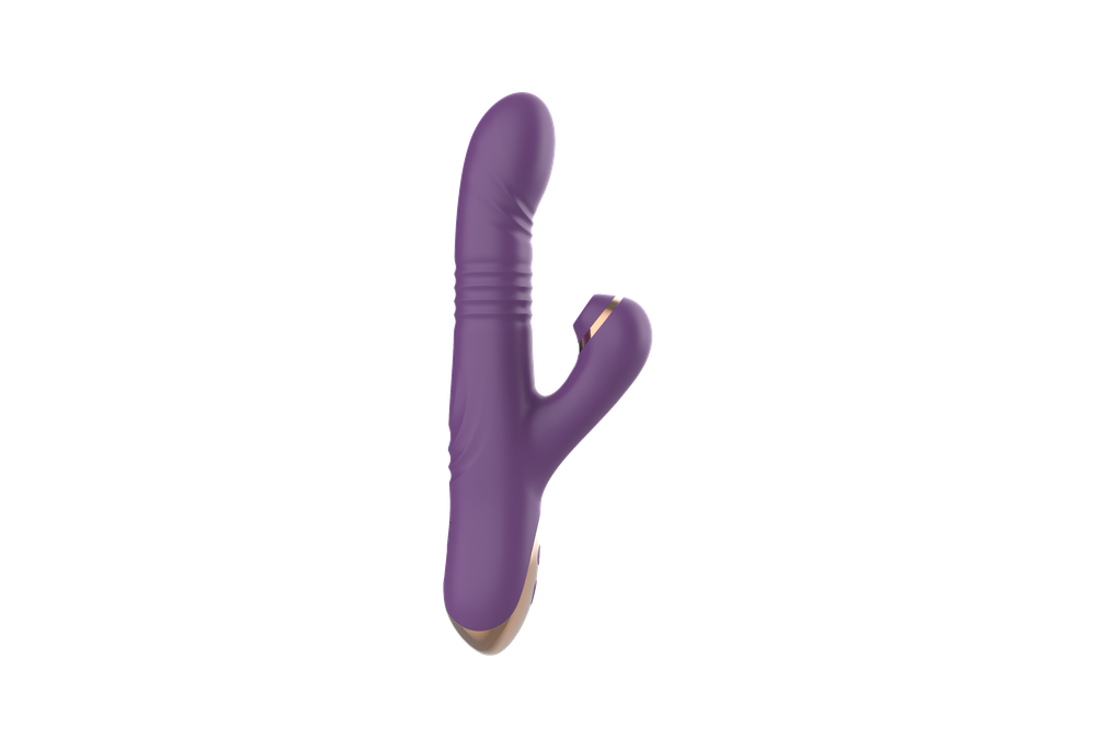 Силиконовый вибратор с возвратно-поступательной стимуляцией SW24126-purple