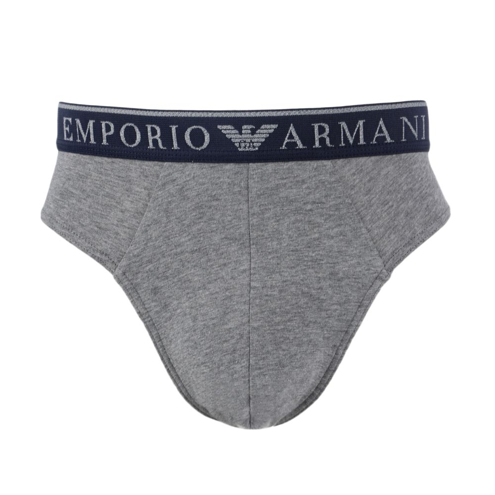 Набор мужских трусов брифов 2в1 (серый, серо-голубой) Emporio Armani 111733_4F720 15349