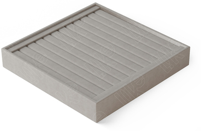 Дисплей 2 серии/приподнятое дно с прорезями для бирок/для колец/серег/валики