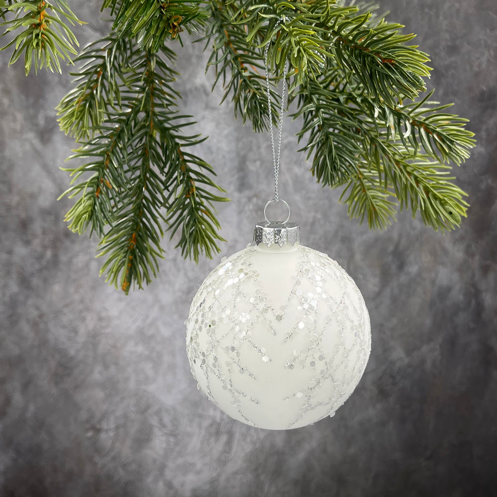 Набор шаров 7см 18шт ChristmasDeLuxe белый микс