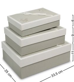 Packing Symphony WF-69-A Набор коробок из 3шт «Прямоугольник» цв.серый