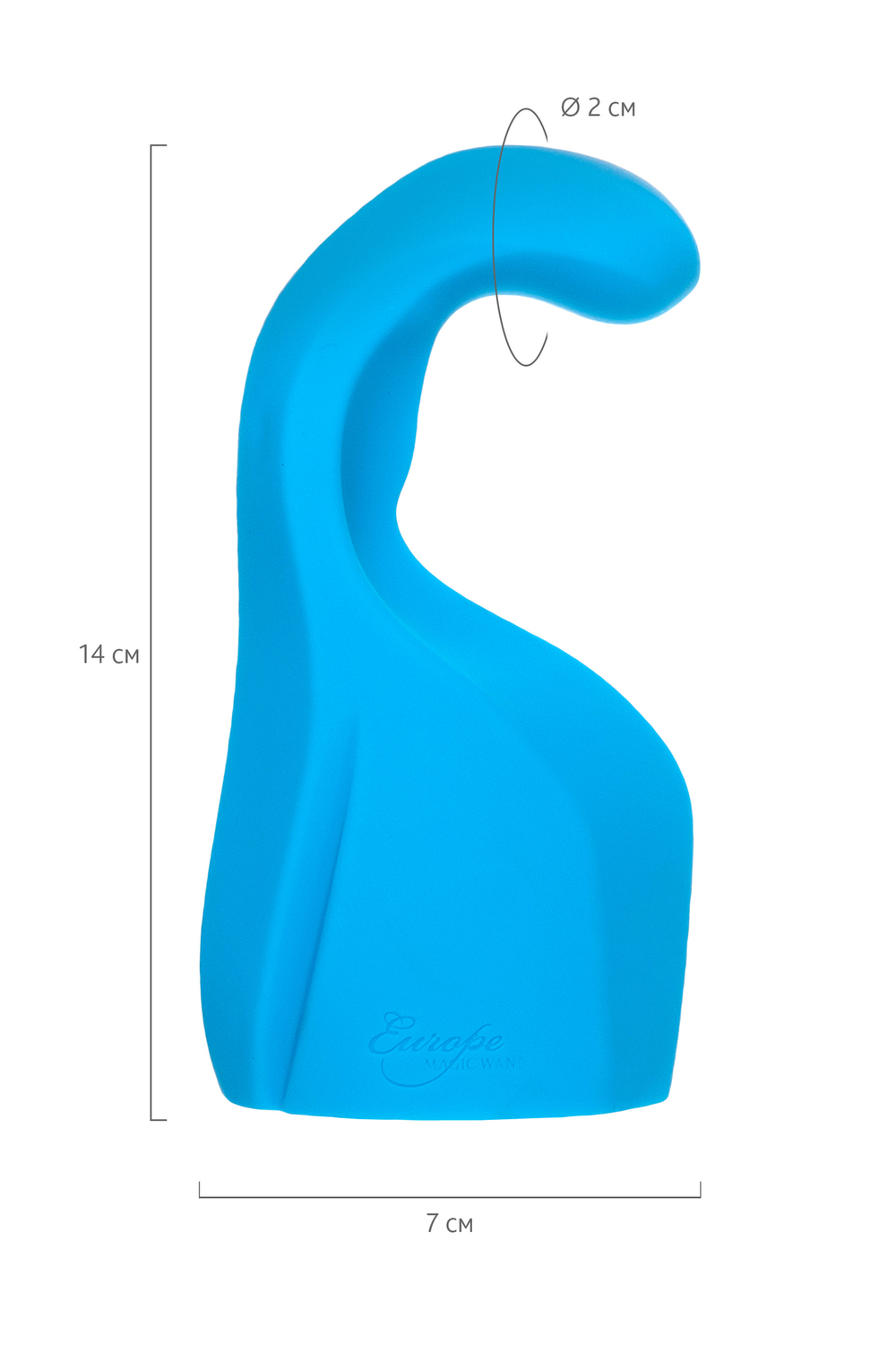 Насадка Magic Wand Genius для массажера Europe синяя 17 см