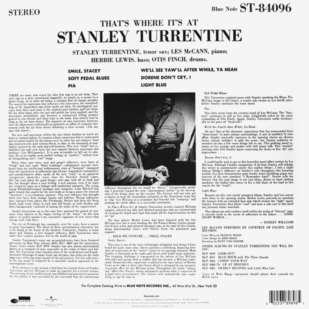 Stanley Turrentine / That's Where It's At (LP)