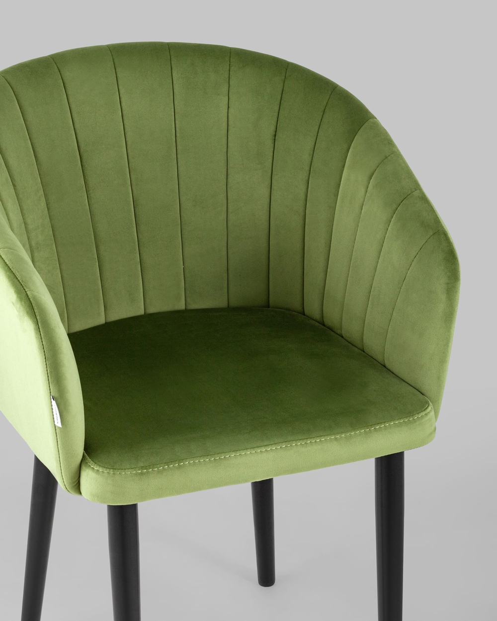 Стул с подлокотниками Нейтон велюр травяной