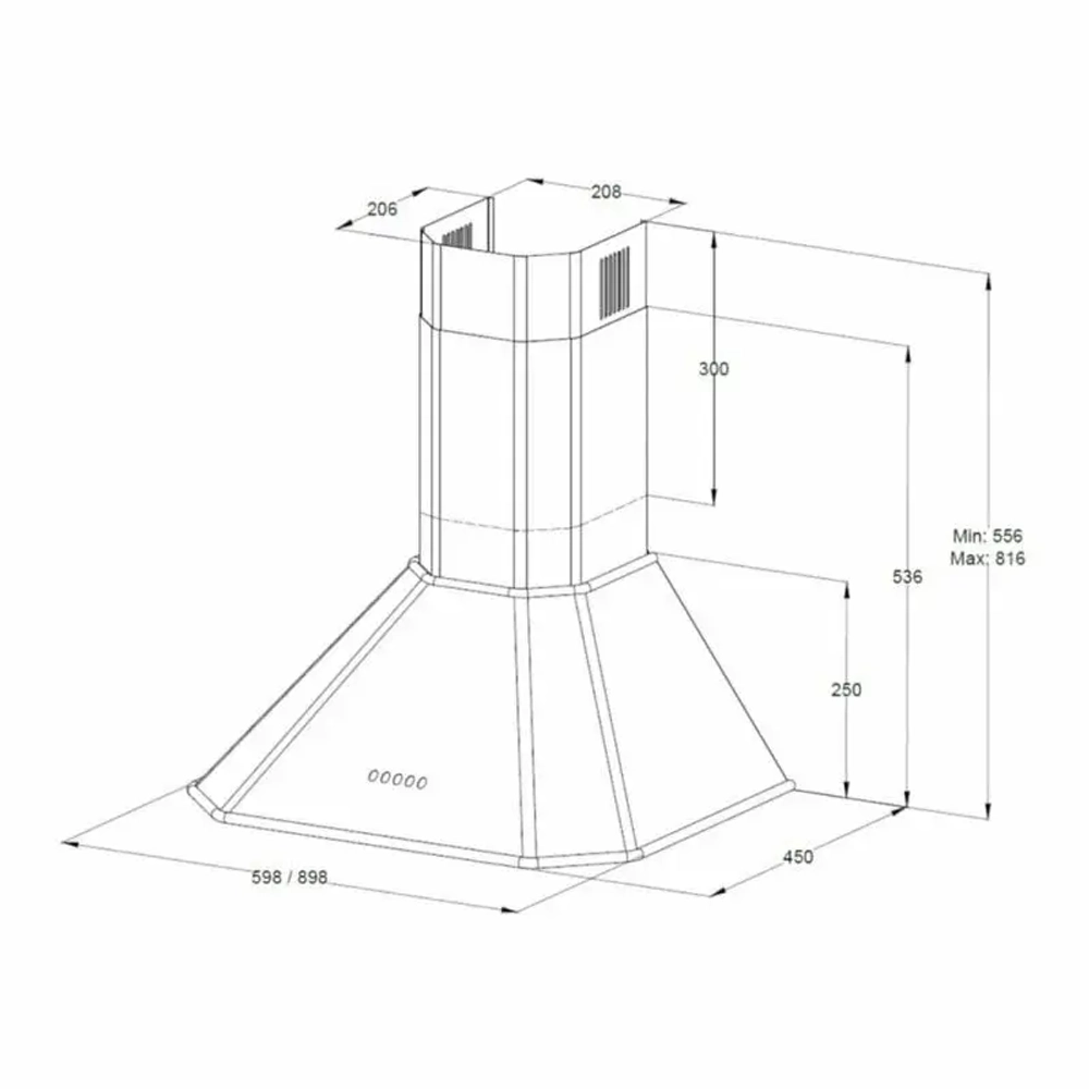 Каминная вытяжка Korting KHC 6839 RB