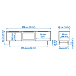 Тумба под ТВ - IKEA RANNÄS/RANNAS/РАННЭС ИКЕА, 40х42х54 см,  черный