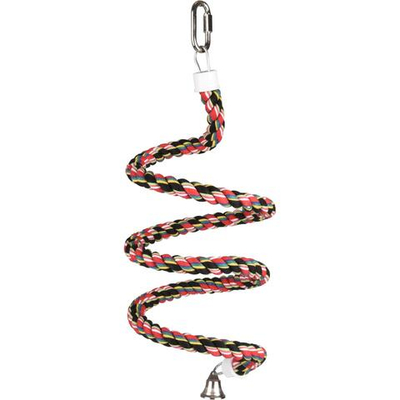 Игрушка трос-спираль с колокольчиком, для птиц, ф15 мм/150 см, Flamingo