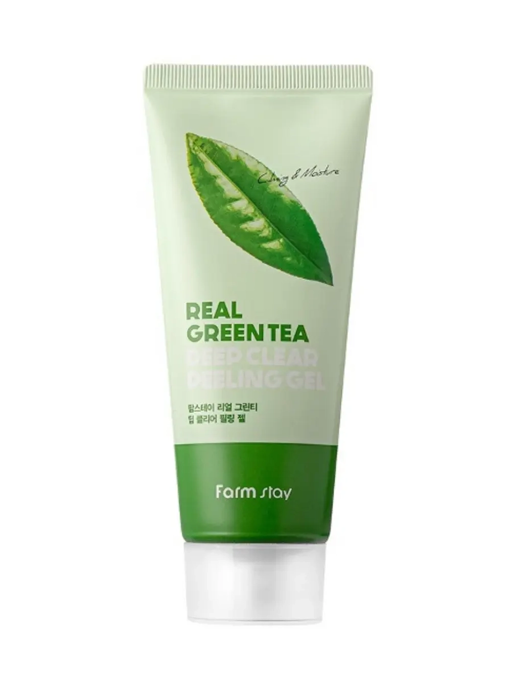 FARMSTAY - ПИЛИНГ-ГЕЛЬ ДЛЯ ЛИЦА С ЭКСТРАКТОМ ЗЕЛЕНОГО ЧАЯ REAL GREEN TEA DEEP CLEAR PEELING GEL, 100 ML