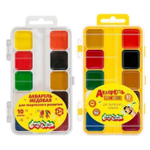 Акварель медовая 10 цветов, без кисти, пластик (Каляка-Маляка)