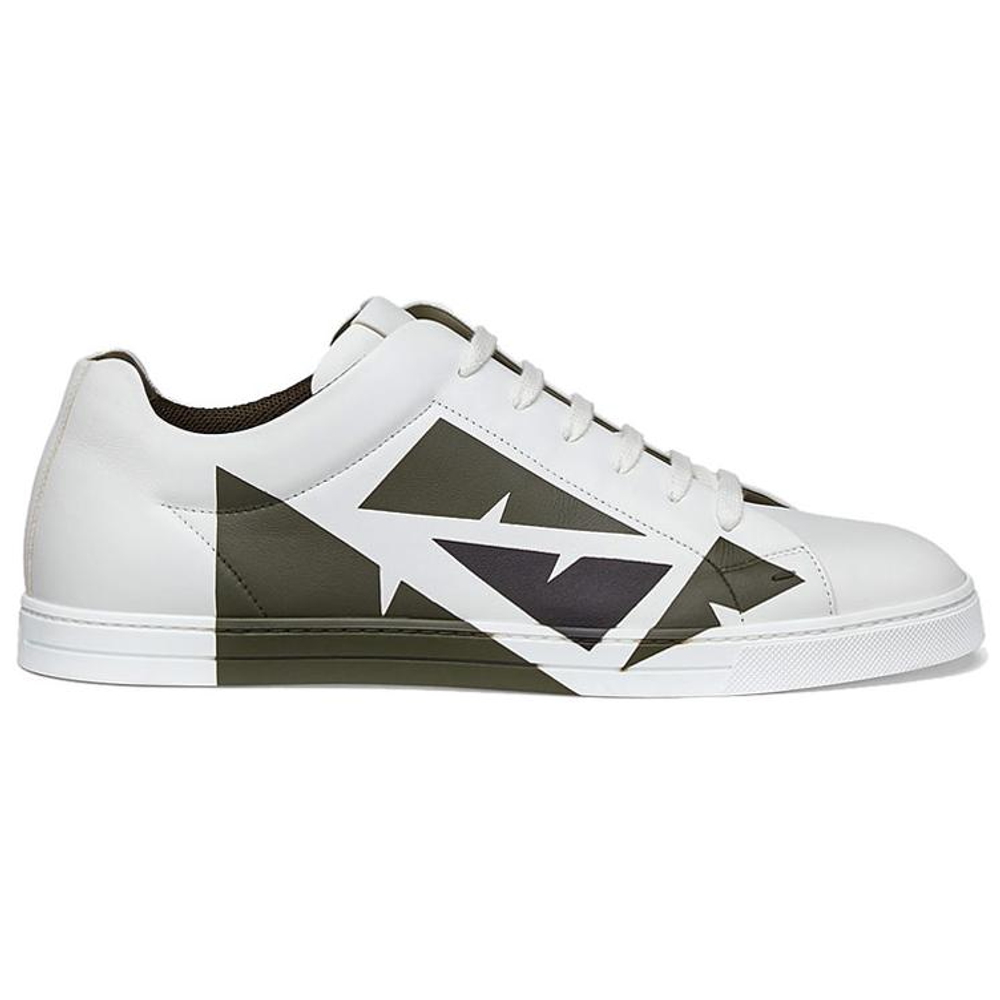FENDI Low top Stylish Skateboarding Shoes Men"s Black White