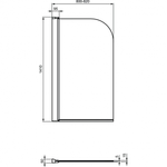 Экран 80x140 см для прямоугольной ванны Ideal Standard CONNECT 2 T9924V3