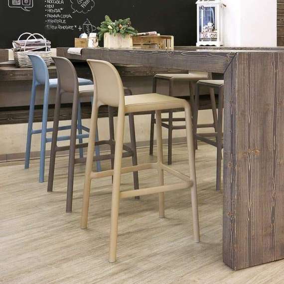 Полубарный стул Faro Mini 65 см голубой