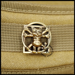 Клипса для системы MOLLE для рюкзака "Кот Да Винчи" , латунь