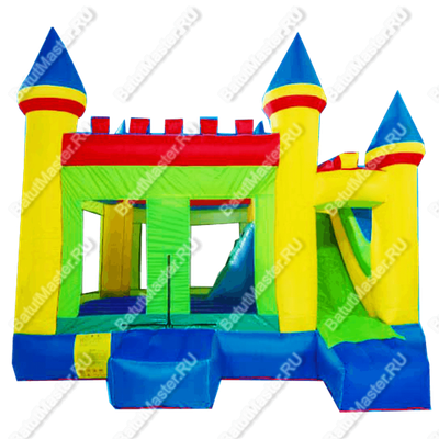 Батут для дачи "Солнечный замок" размер 4,1*3,8*4,1 м