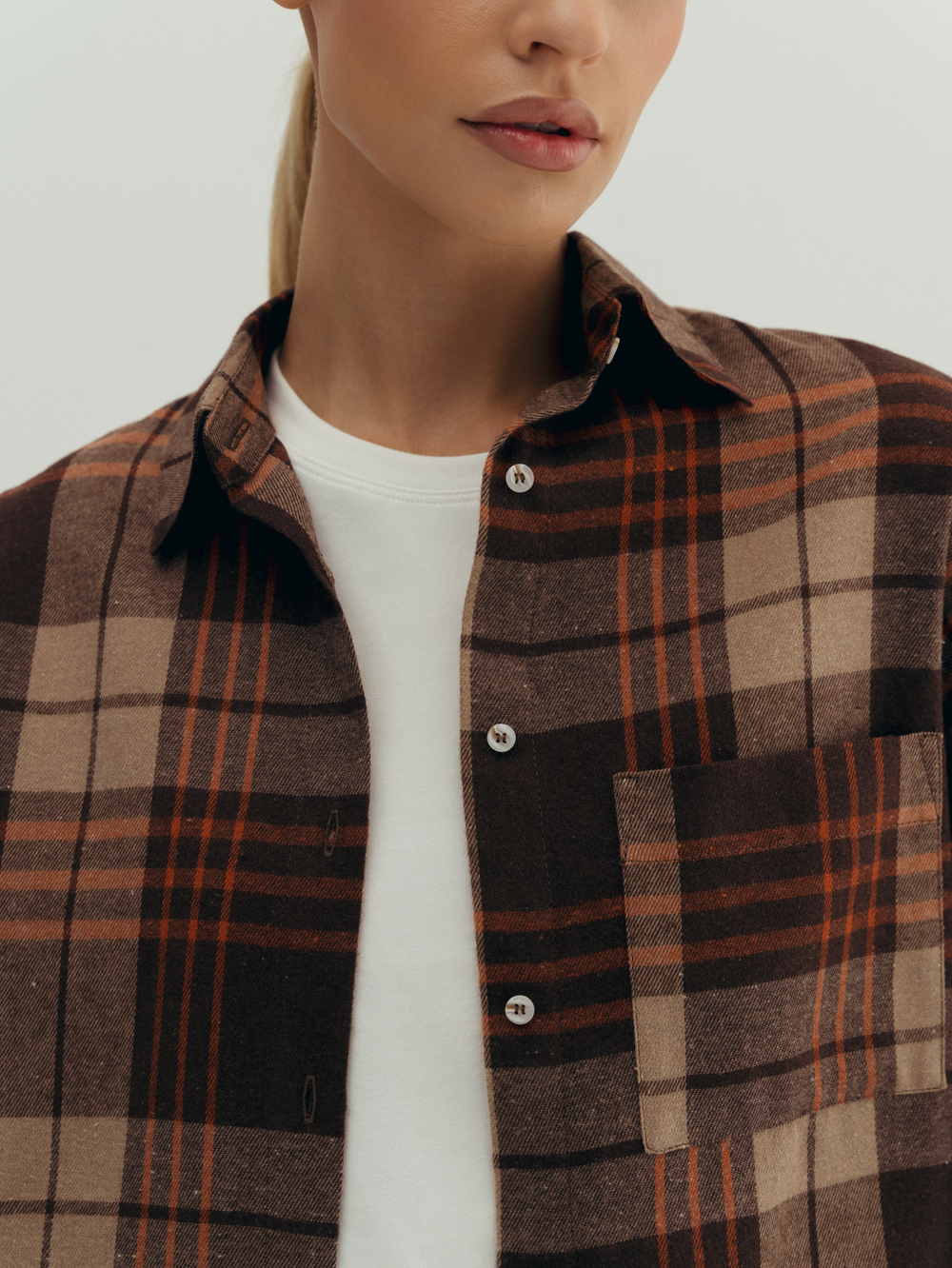 Рубашка в крупную клетку