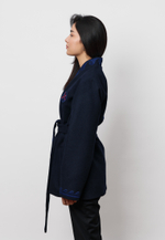 Шапан шерстяной женский OYU TOLQYN DARK BLUE