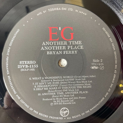 Винтажная виниловая пластинка LP Bryan Ferry Another Time, Another Place (Japan 1987) (No Obi) Smoke Gets In Your Eyes