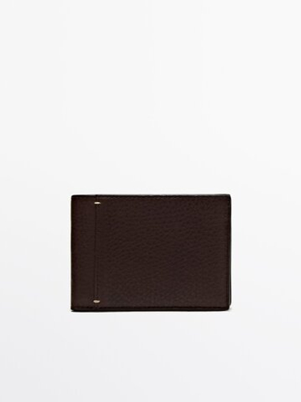 Massimo Dutti Кожаный кошелек, коричневый