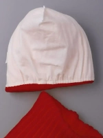 Шапка для девочки осенняя c ушками и снуд