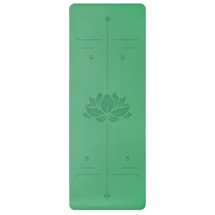 Каучуковый коврик для йоги Lotus Green 185*68*0,5 см нескользящий