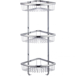 30063 Угловая сетчатая 3-я полка (ХРОМ) GANZER (5/1шт)