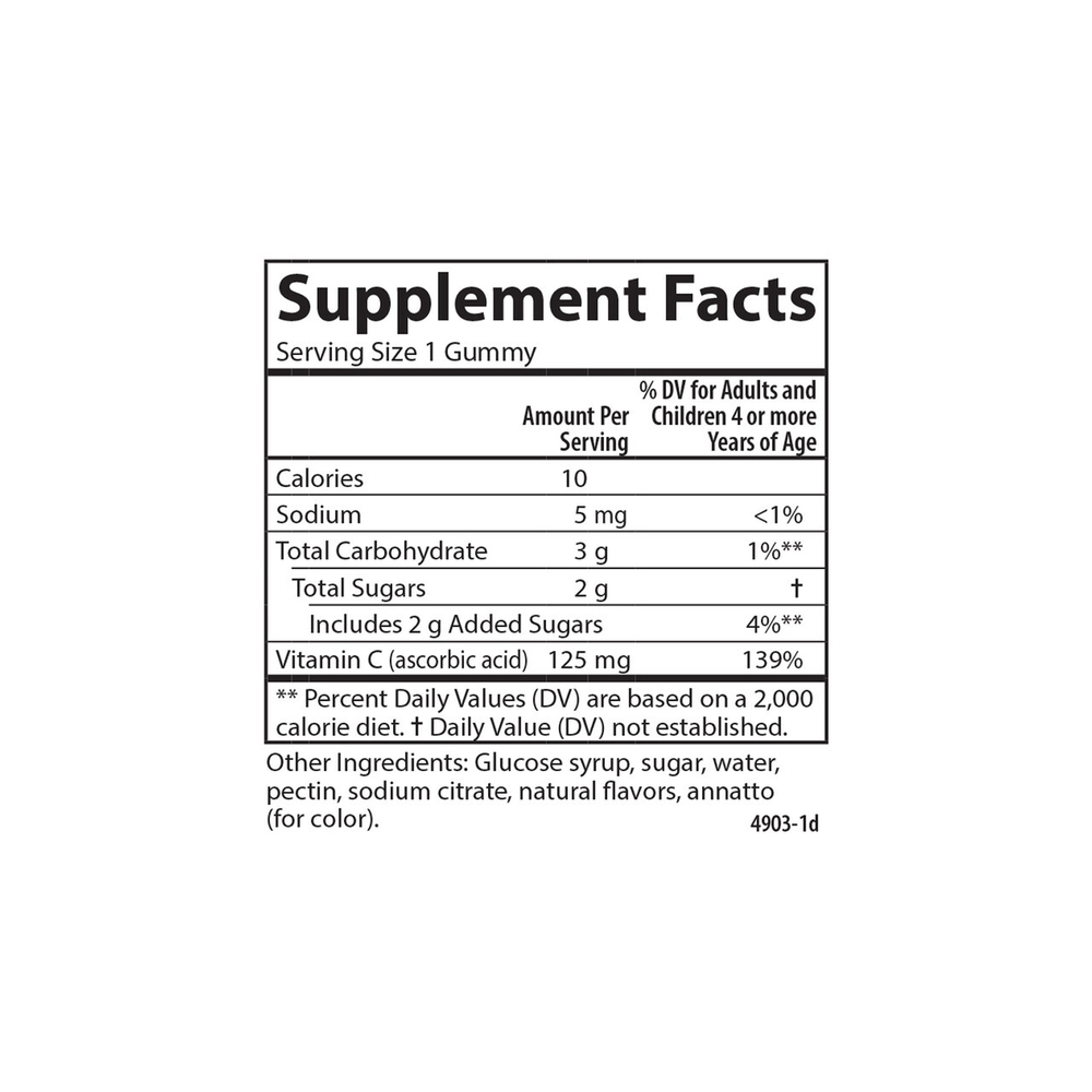 Витамин С для детей 125 мг, 60 жевательных таблеток Carlson Labs