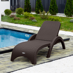 Шезлонг RATTAN Цвет: Коричневый