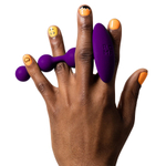 Фиолетовая силиконовая анальная цепочка 13,5см Romp Amp Silicone Anal Plug Dark Purple RP291SG4