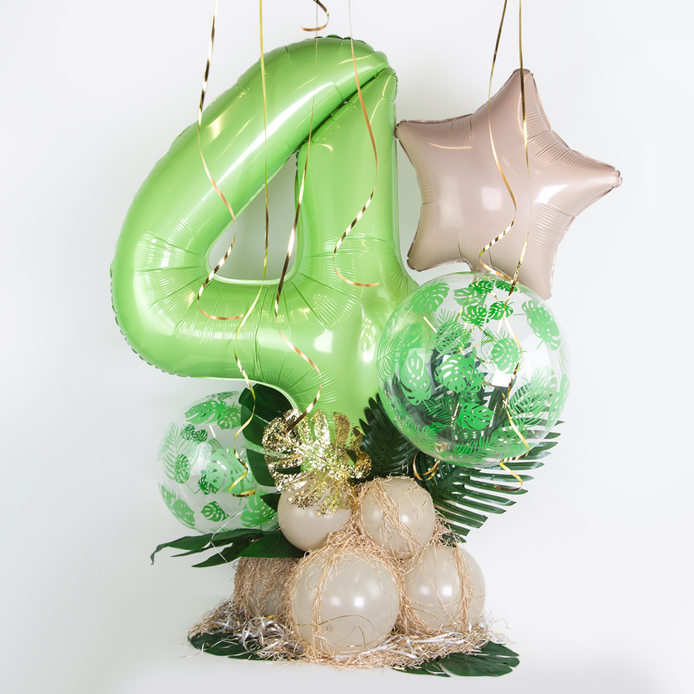 Шар (19''/48 см) Звезда, Кремовый, Сатин, 1 шт.