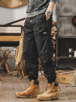 Брюки хлопковые casual для мужчин тонкие от бренда JIELEINUO ,летние. резинка внизу штанины