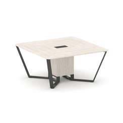 Steel Meet Стол переговорный квадратный KDK-PR.B.SP-08 Денвер Светлый/Металл Антрацит 1600*1600*750