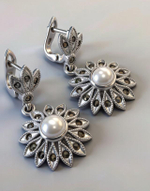 Ювелирные серьги из серебра 925 пробы