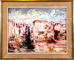 Брончу С. Р. (Bronchu). Вид Венеции. Масло. Испания, ХХ в.