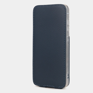 Чехол для Samsung Galaxy S25 Plus из кожи теленка, синего цвета