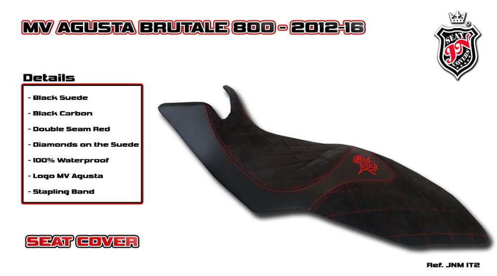 MV Agusta Brutale 675 800 2012-2016 JN-Europe чехол на сиденье  стеганый Diamond Quilt