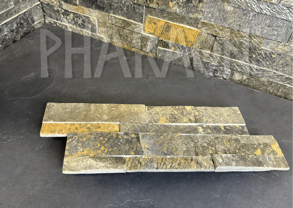 Натуральный камень Сланец Деоли Грин / Deoli Green Pharaon 150x400x8-16 Модерн