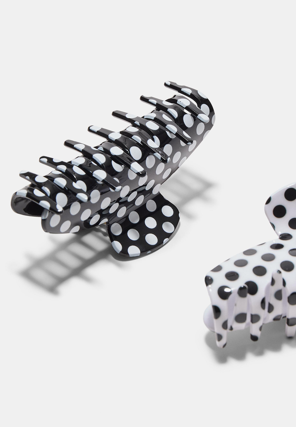 STRADIVARIUS Набор из 2 заколок для волос в горошек, черный