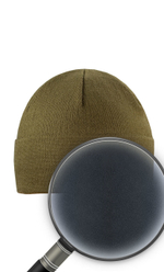 Шапка 2х нитка цв.олива с отворотом на флисе