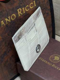 Картхолдер Stefano Ricci из кожи крокодила