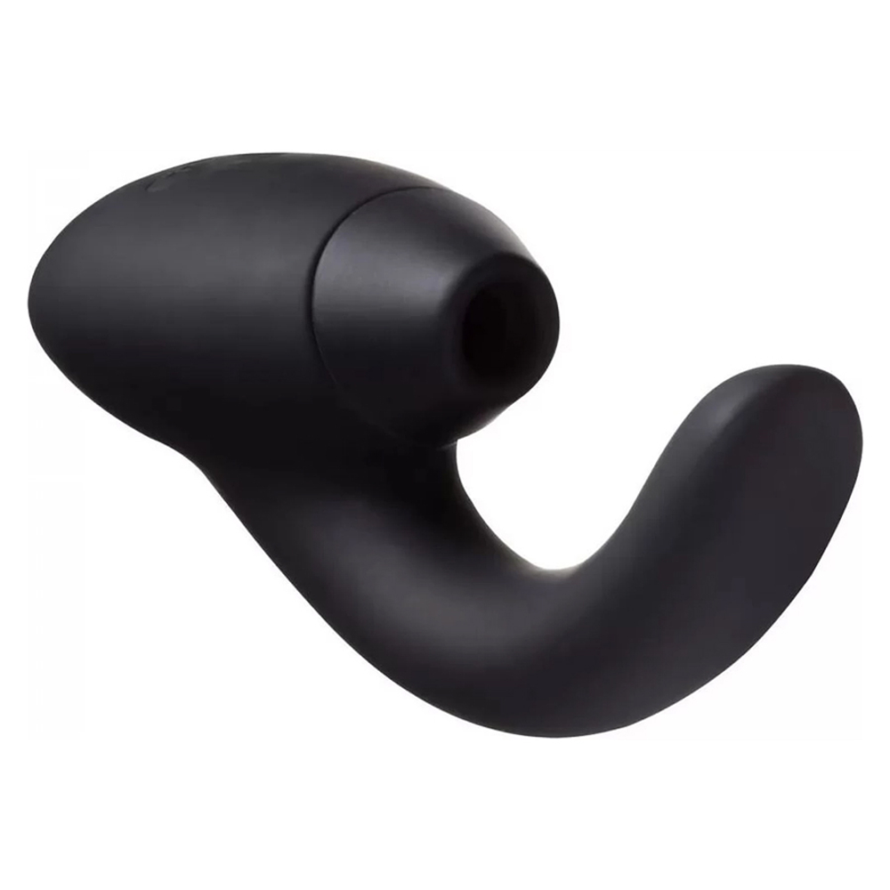 Черный вибратор 19,2см с вакуумным клиторальным стимулятором Womanizer InsideOut Dual G-Spot & Clitoral Stimulator Black WZ07AC0100