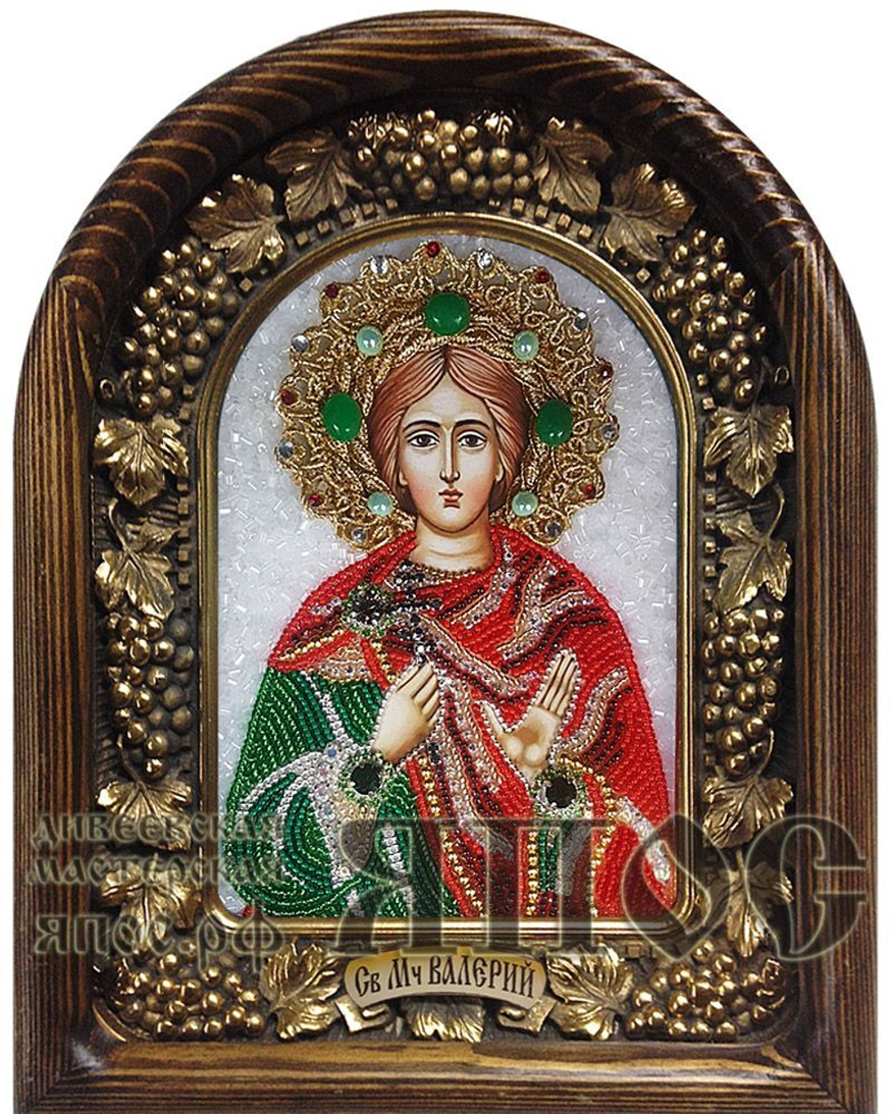 Икона Святой мученик Валерий бисер