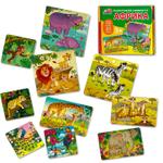 Африканские животные, картонные пазлы разной сложности