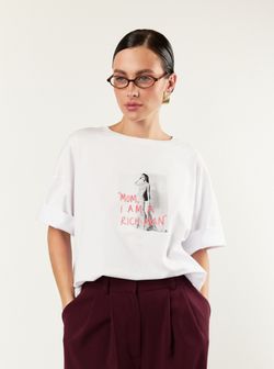 футболка белая оверсайз