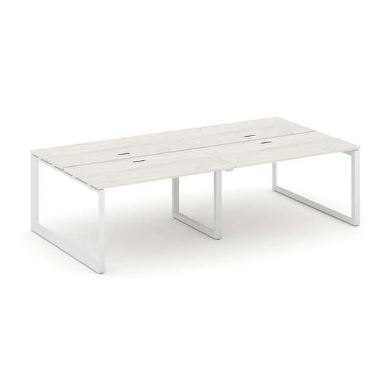 Style Project Рабочая станция двухсторонняя SN-59O.DRS-032 Дуб Наварра/Металл Белый/Белый Заглушка 2