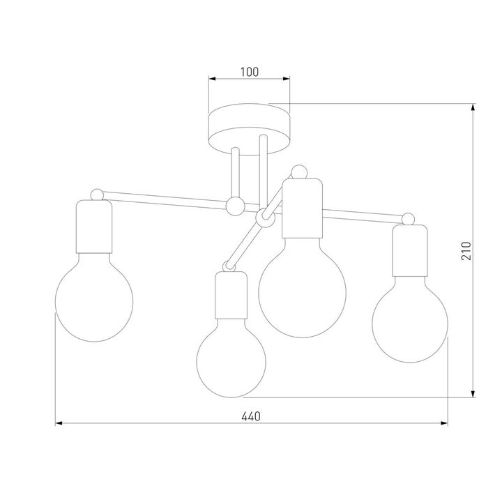 Потолочная люстра TK Lighting 1904 Retro