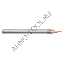 Фреза твердосплавная   0.5мм (L=50, l=1.3, хв=4) Z2 35° микро BRGM-2ES-D0.5 AHNO