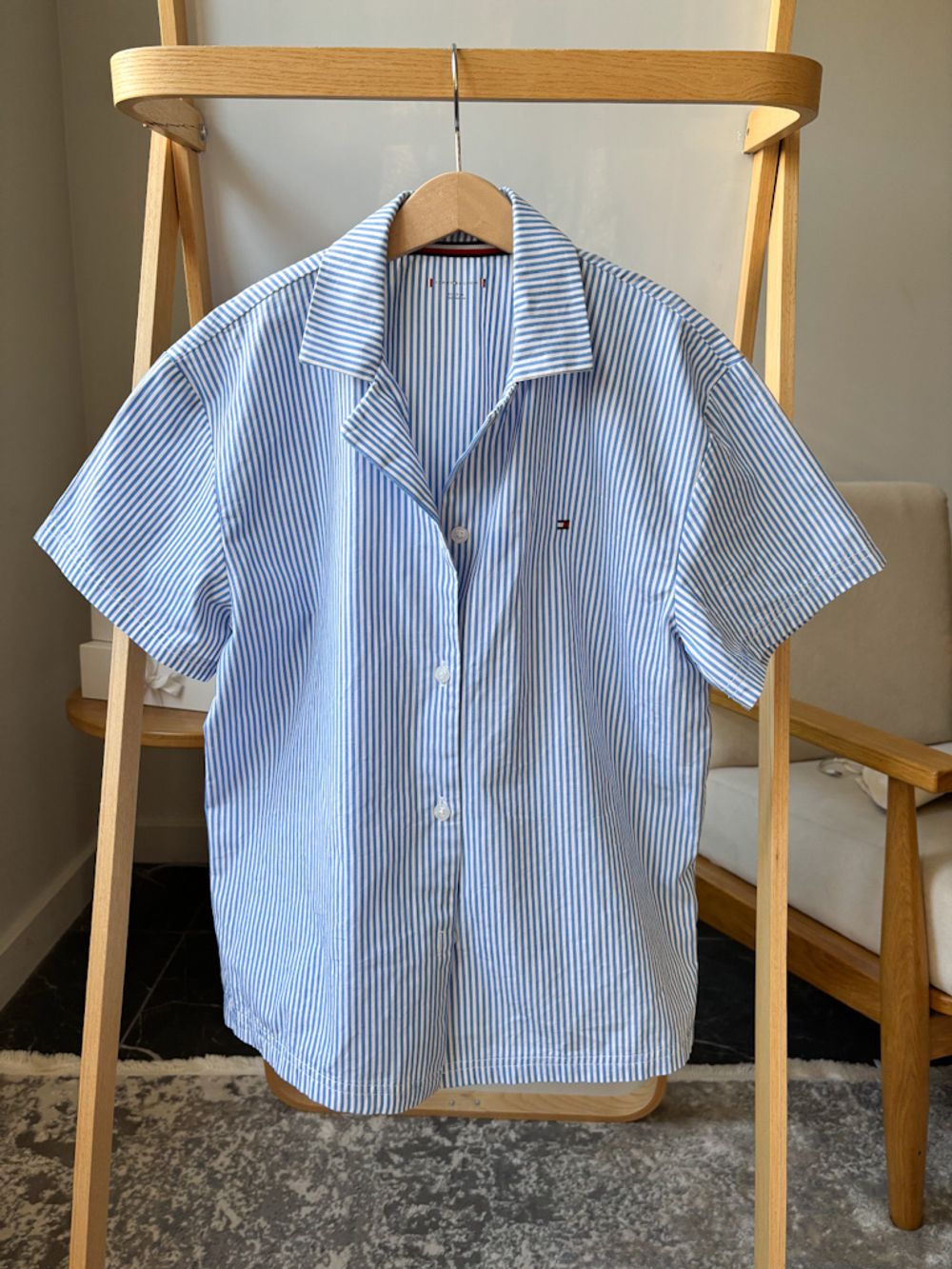 Новая хлопковая рубашка Tommy Hilfiger, 152-164