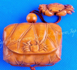 Инро Сумка в форме тыквы и краб