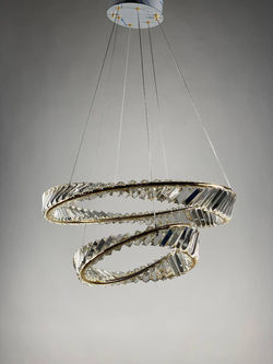 Люстра подвесная светодиодная Lanbos, LED 90 Вт, до 20 кв м, золотая