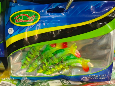 Силиконовые приманки для рыбалки с крючком 8см 4шт #012